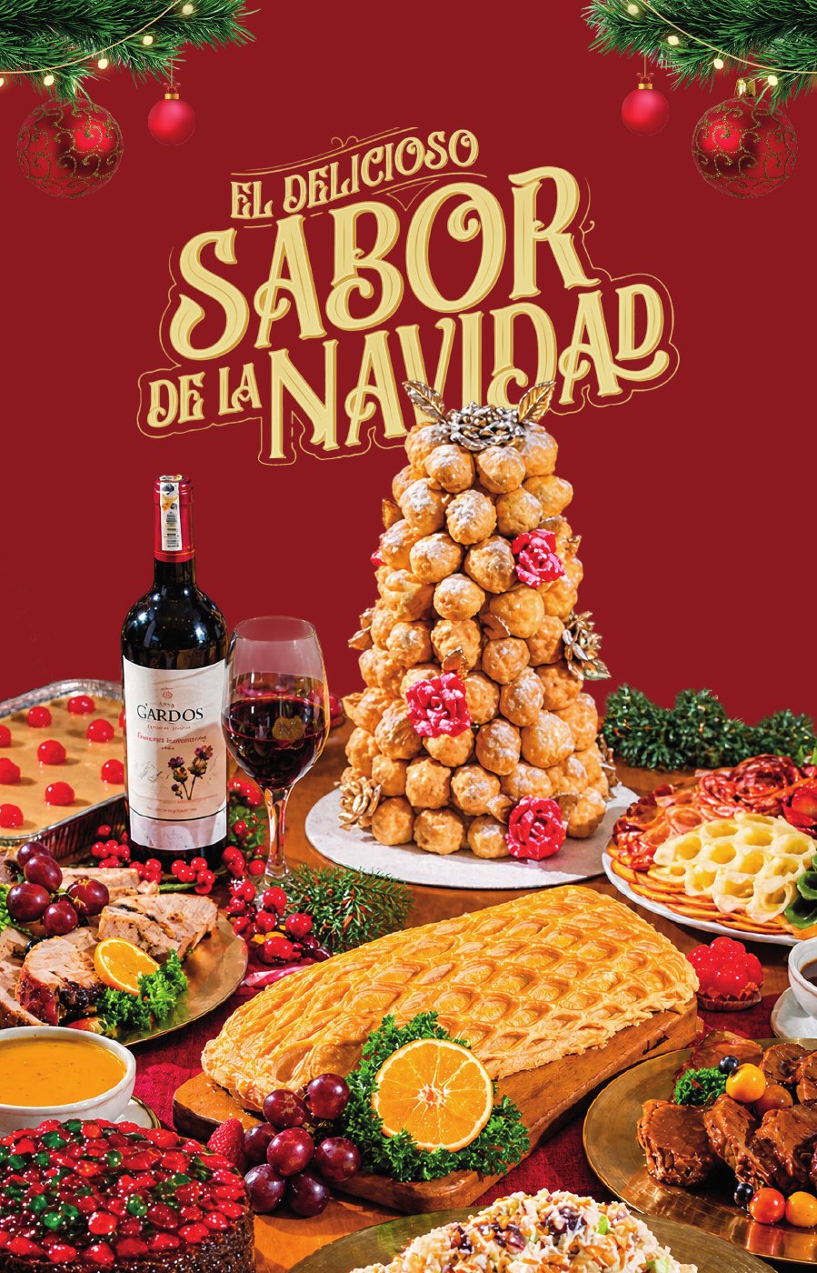 Portada del menú navideño de LaBaguette